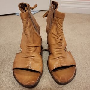 Open Toe Tan Wedge